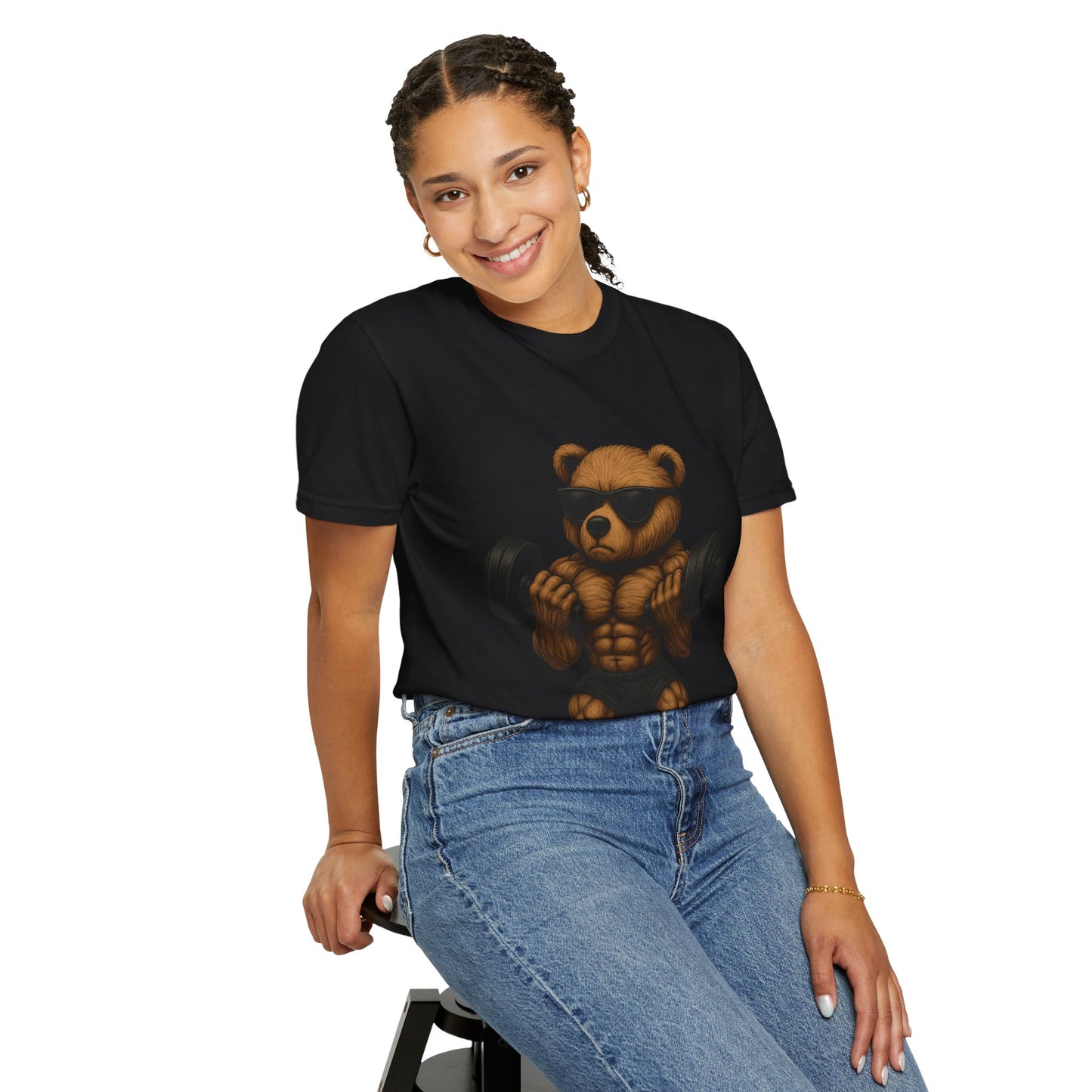 "No Days Off" – Jacked Gym Bear T-Shirt