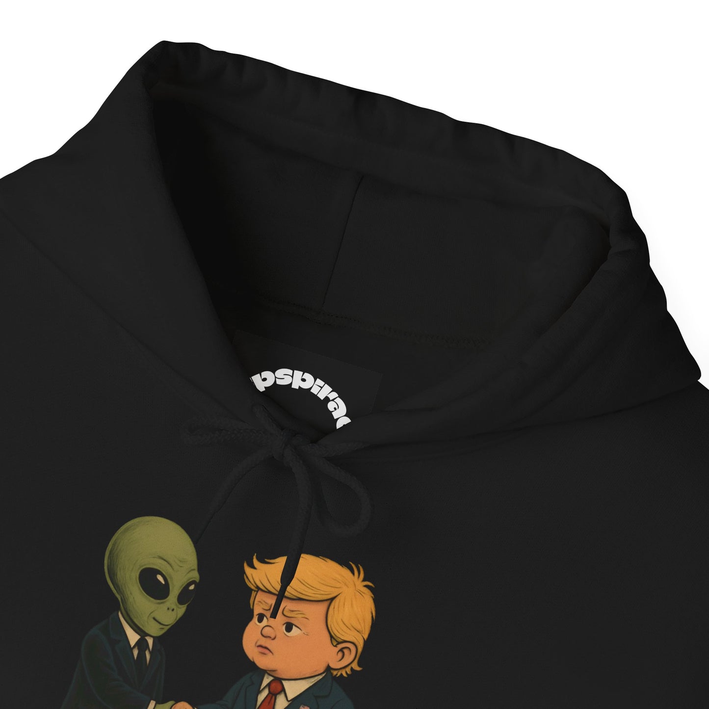 Dripspiracy Unisex Hooded Sweatshirt - Fun Alien & Politician Design