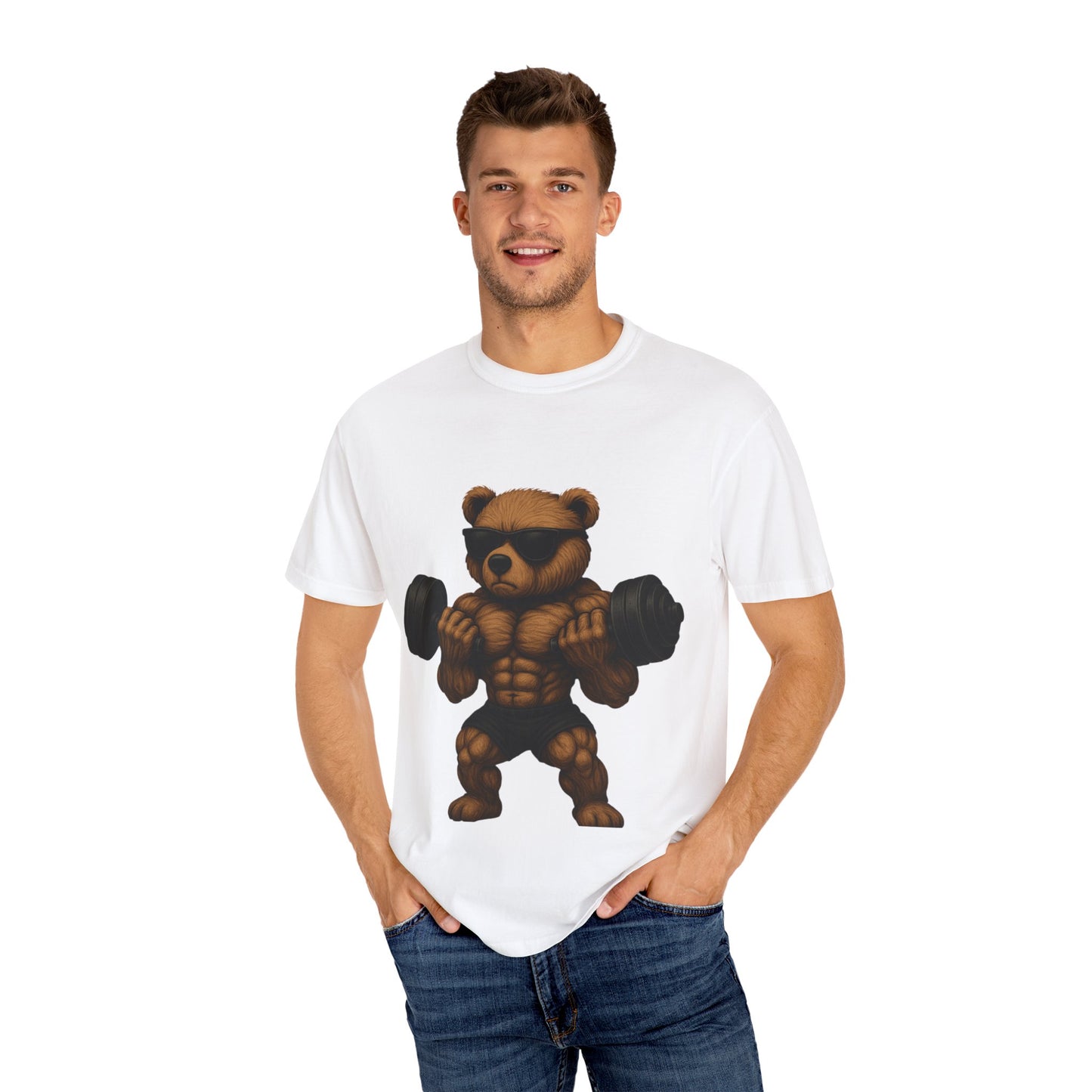 "No Days Off" – Jacked Gym Bear T-Shirt