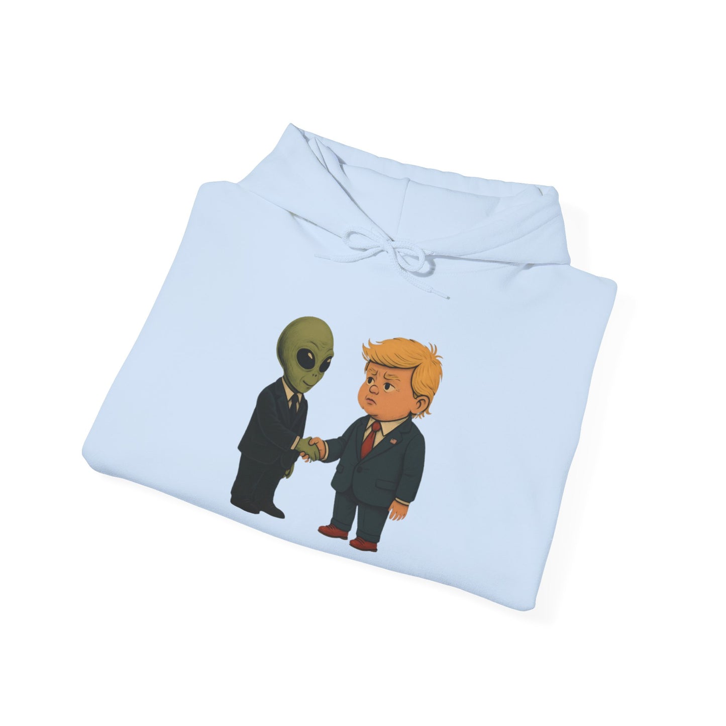 Dripspiracy Unisex Hooded Sweatshirt - Fun Alien & Politician Design
