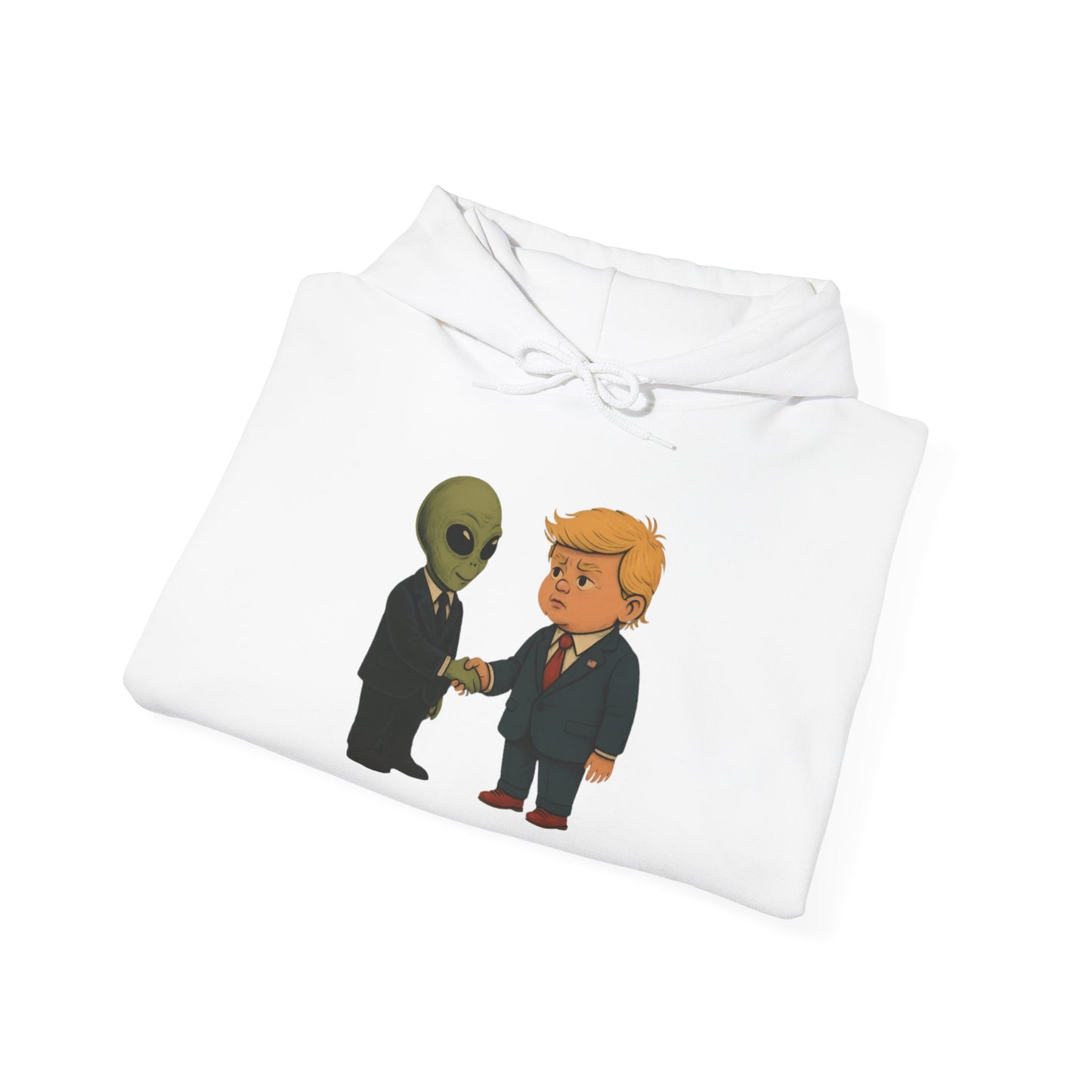 Dripspiracy Unisex Hooded Sweatshirt - Fun Alien & Politician Design