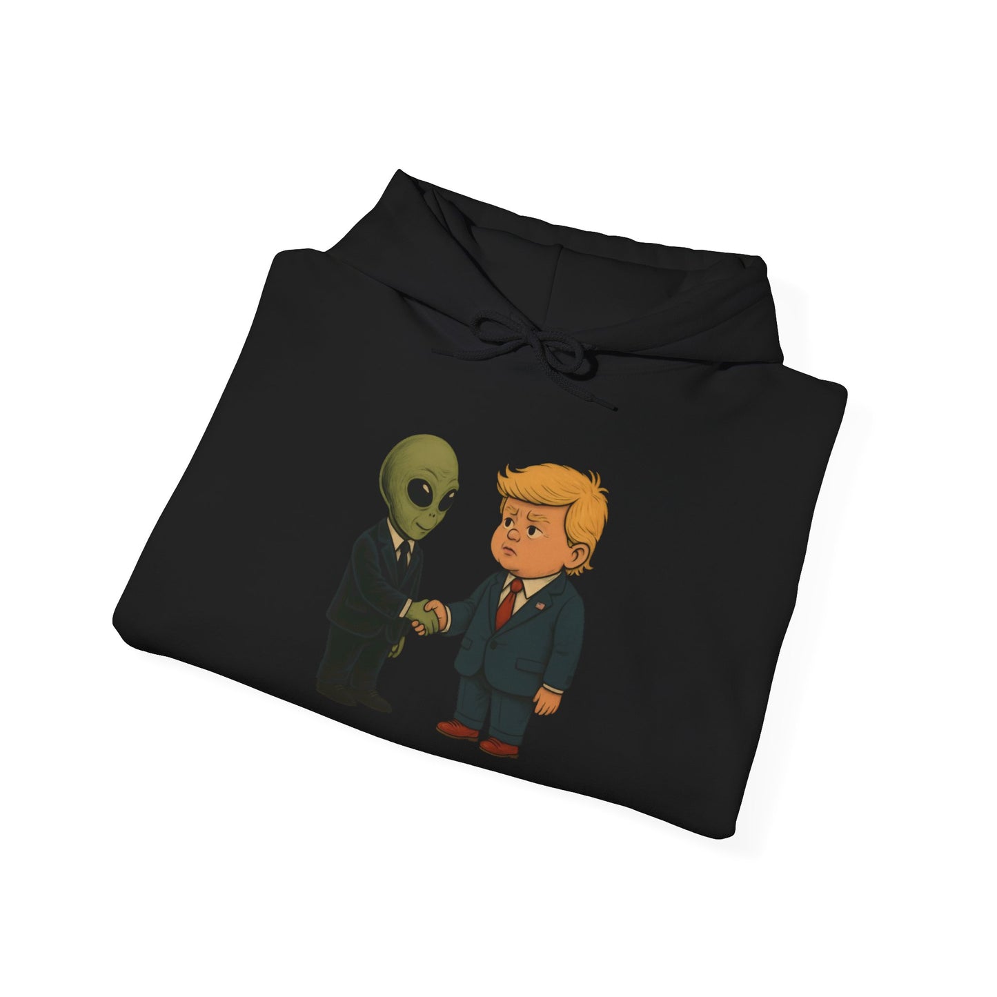 Dripspiracy Unisex Hooded Sweatshirt - Fun Alien & Politician Design
