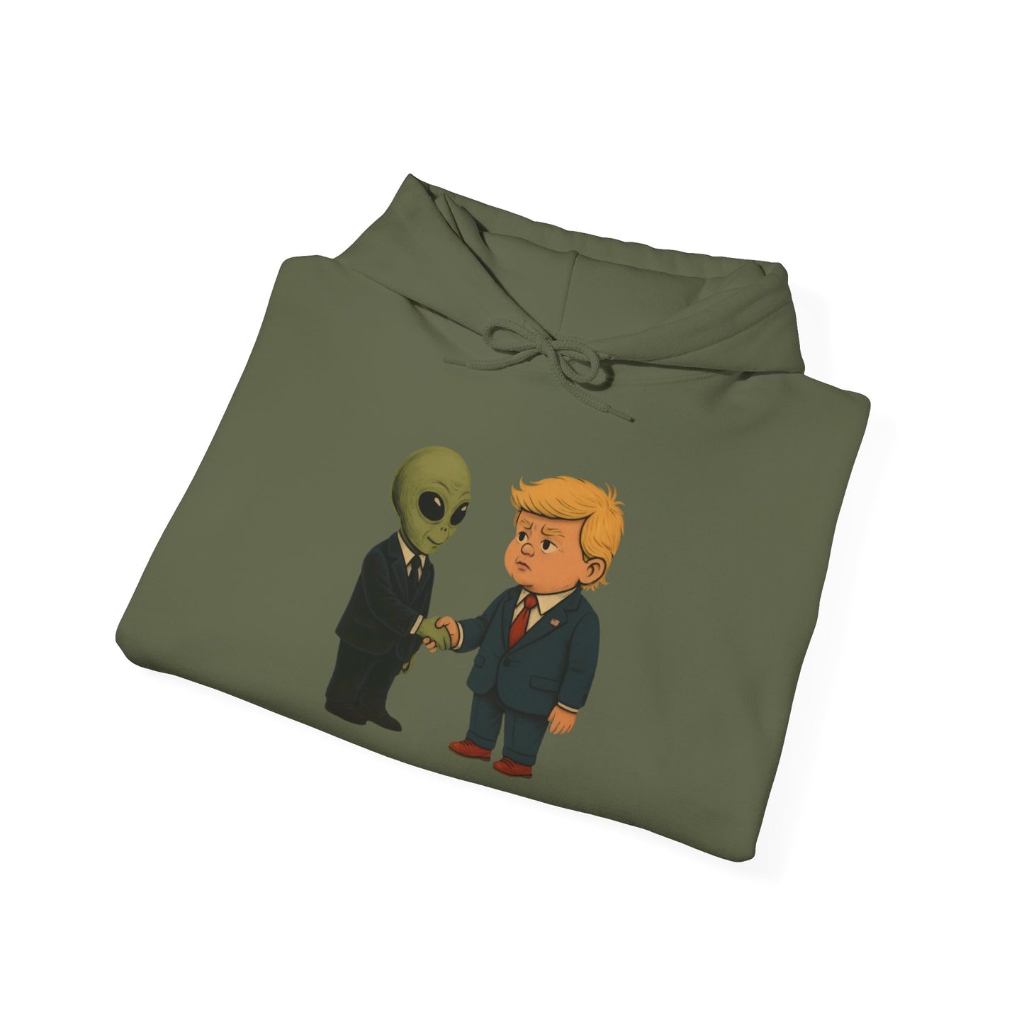 Dripspiracy Unisex Hooded Sweatshirt - Fun Alien & Politician Design