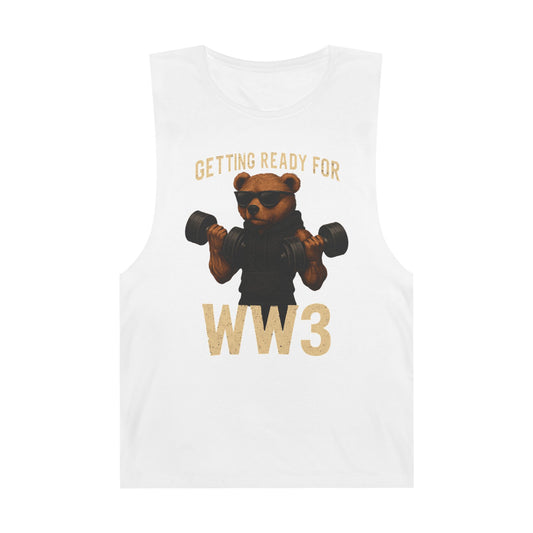 Funny Workout Tank Top - "Getting Ready for WW3"