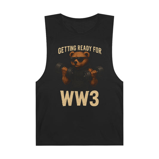 Funny Workout Tank Top - "Getting Ready for WW3"