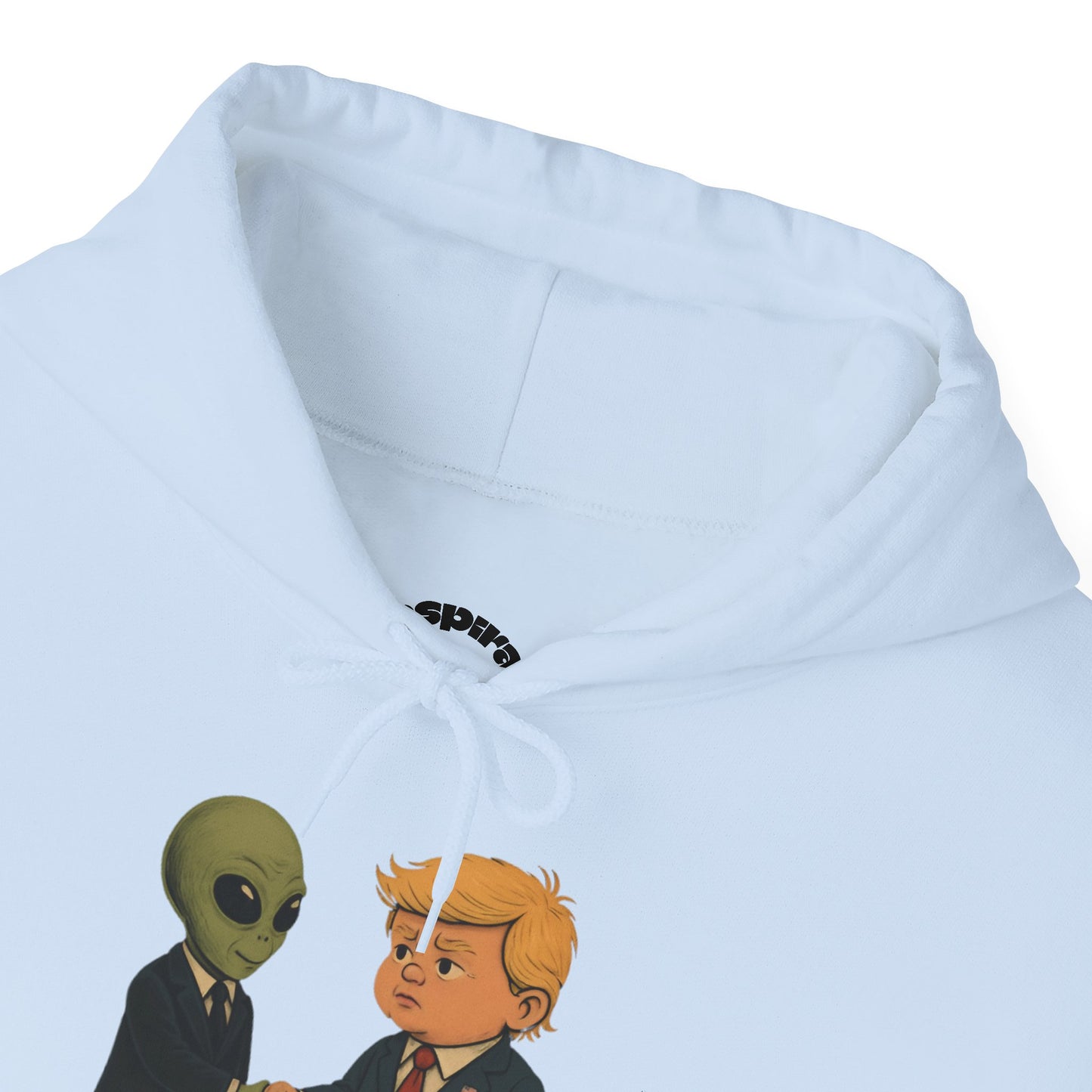 Dripspiracy Unisex Hooded Sweatshirt - Fun Alien & Politician Design