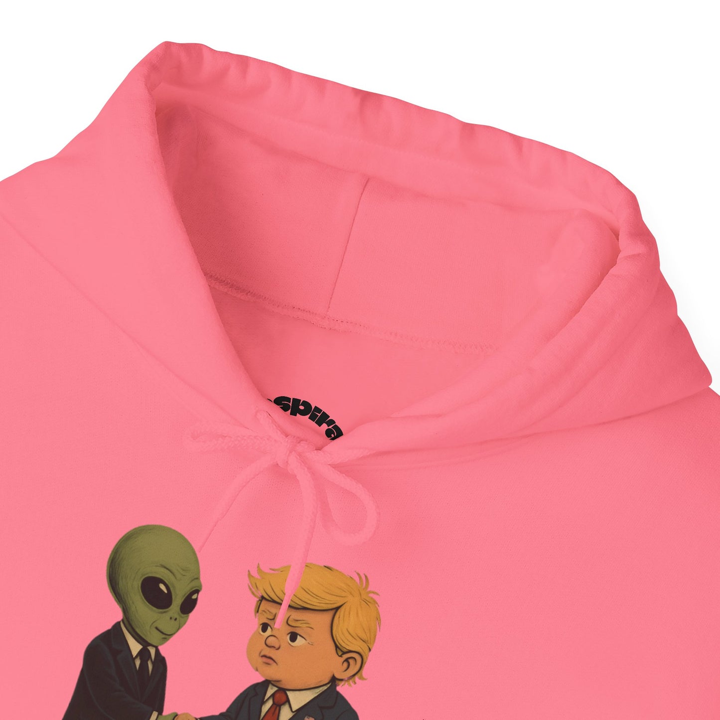 Dripspiracy Unisex Hooded Sweatshirt - Fun Alien & Politician Design